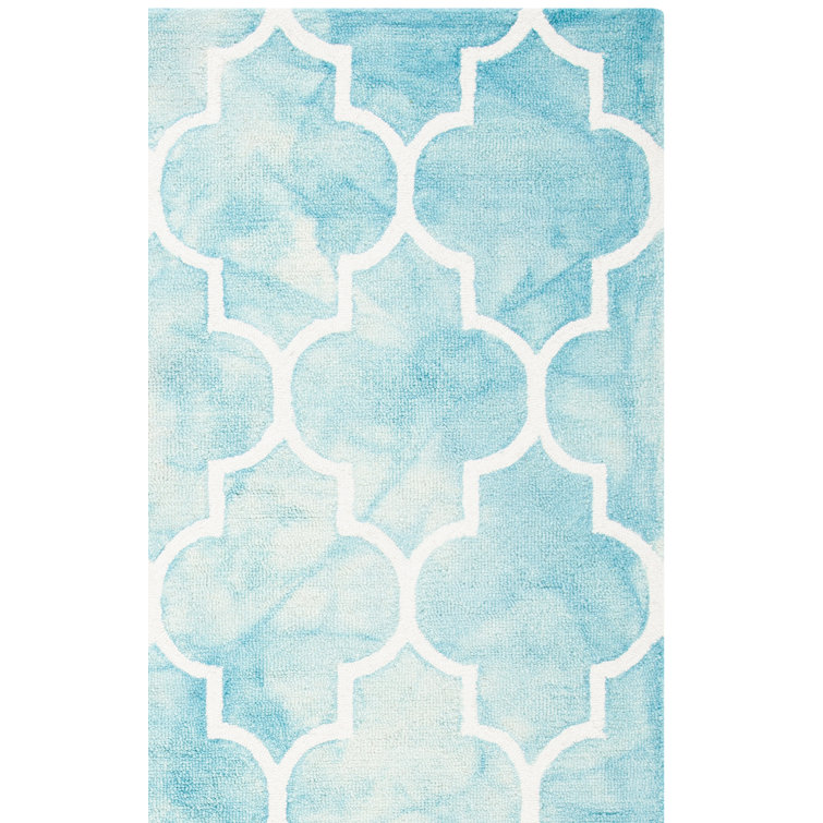 Dip Dye Hand Tufted Wool Geometric Rug