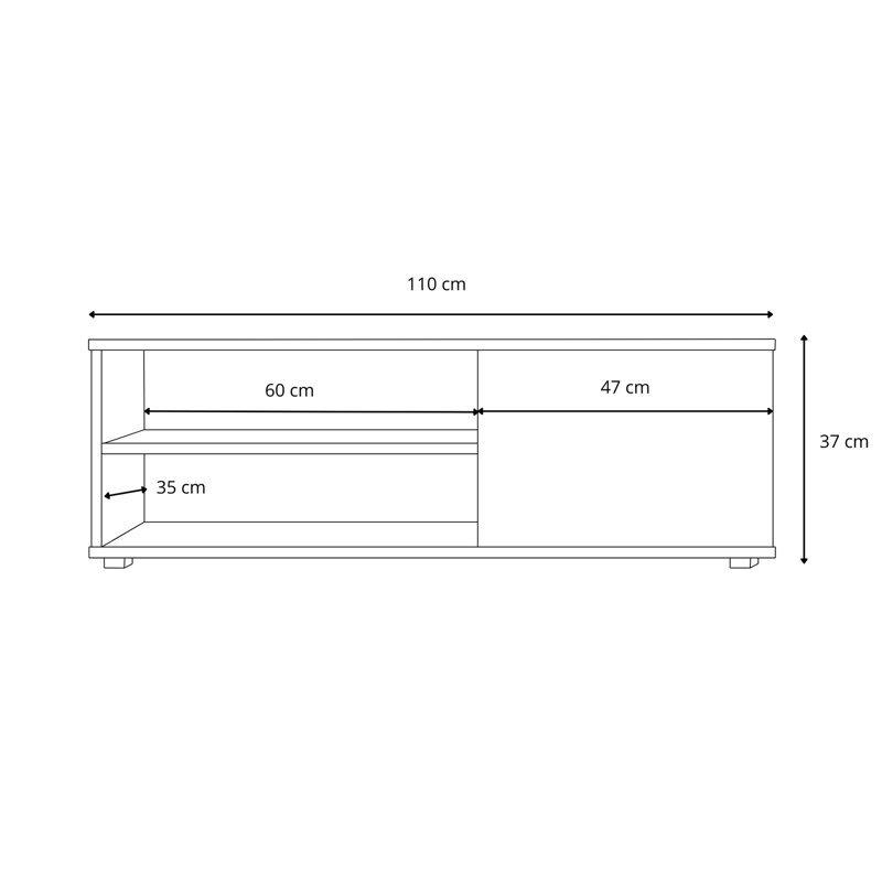 VIVA 110 cm RTV cabinet, Oak Wood