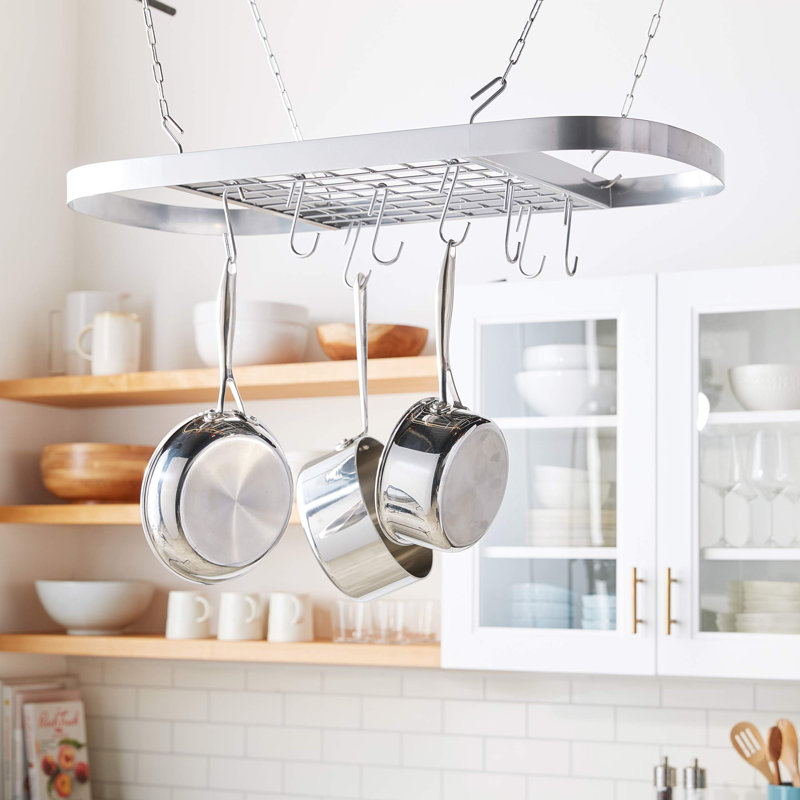 Stainless Steel Oval Hanging Pot Rack