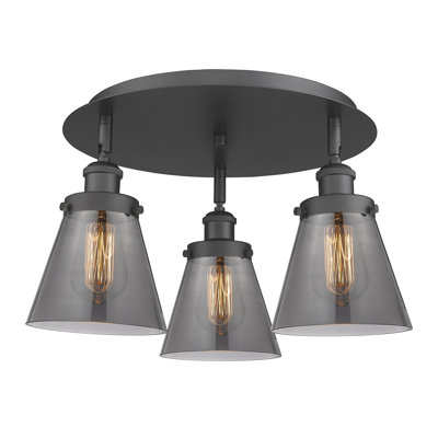 Cone 3 Light Flush Mount