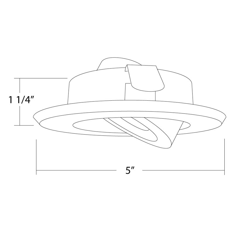4'' White Adjustable Recessed Gimbal Trim