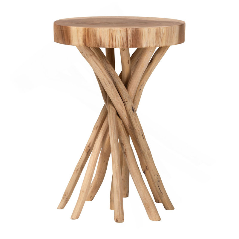 Table de bout en teck naturel
