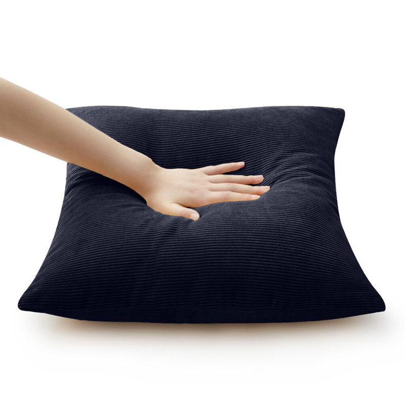 Striped Square Throw Pillow Insert, Navy