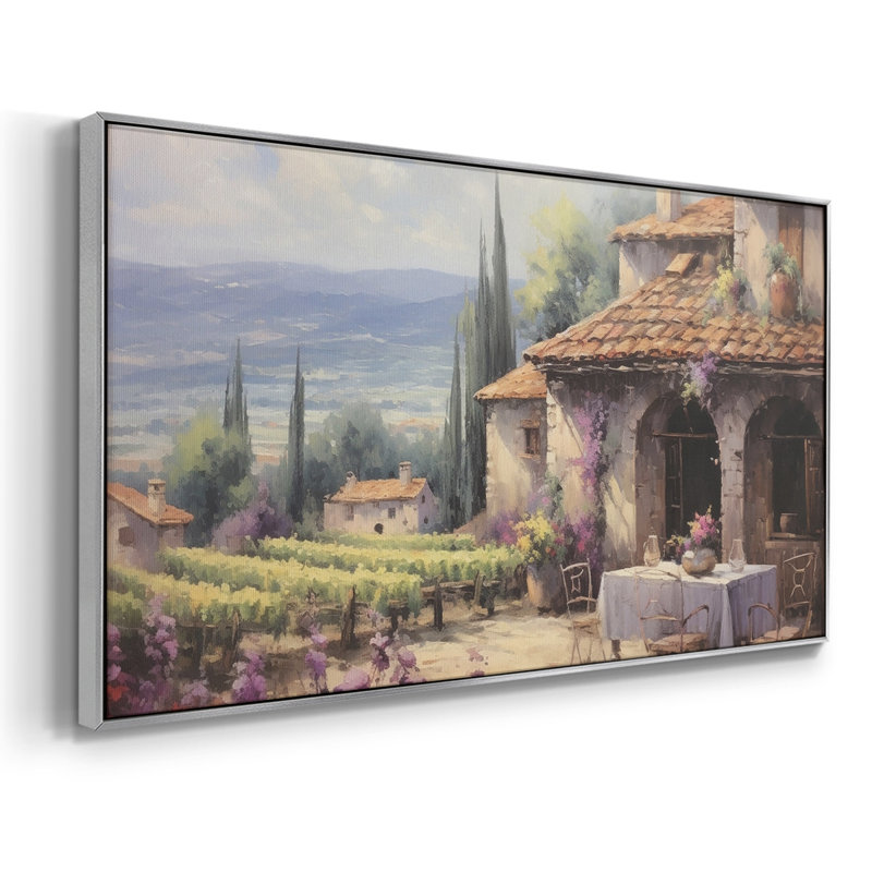 «Landscape Series» -CCCLLXXV- Toile tendue avec châssis tendue, prête à être accrochée, H 21 po x l 41 po, Argent argent