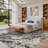 Abstract Modern Boho Area Rug Non-Shedding Low-Pile Carpet for Living Room, Bedroom, or Office-129165337