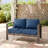 Aluminum Loveseat With Cushion-106035406-106035404