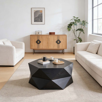 Table basse en bois avec plateau escamotable en bois et rangement caché, pour le salon, la chambre à coucher et le bureau