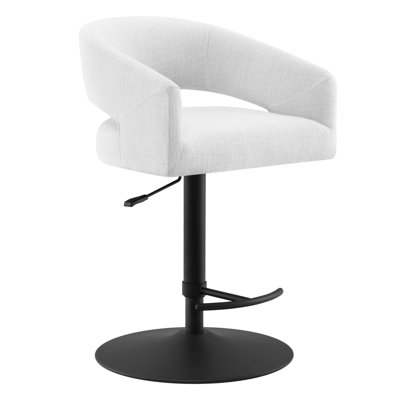 Kira Upholstered Adjustable Height Counter Stool with Metal Frame