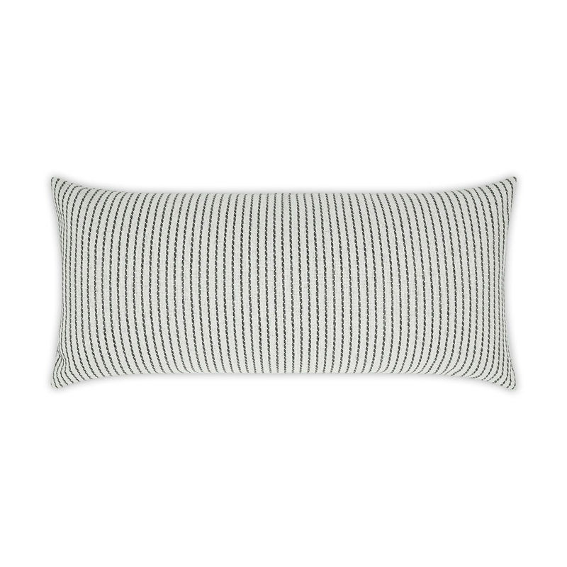 Linus Indoor/Outdoor Pillow Cover & Insert, Charcoal, Rectangle 12"H x 24"W