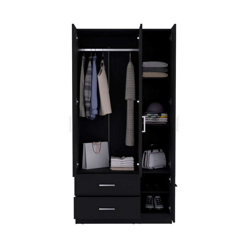 Armoires, rangement pour vêtements pour la maison, Noir
