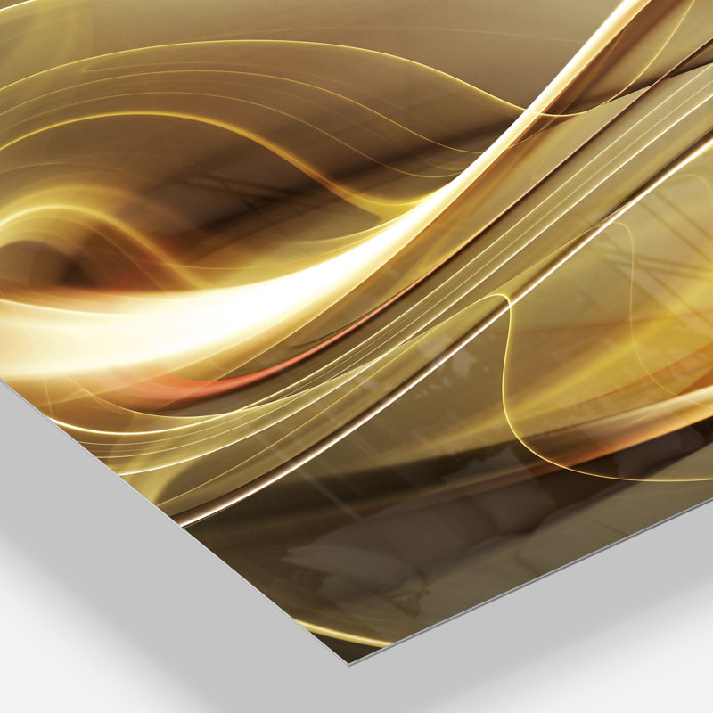 Corwin Abstract Elegant Modern Sofa - Graphic Art Print, 34" H x 44" W x 1.5" D, Metal