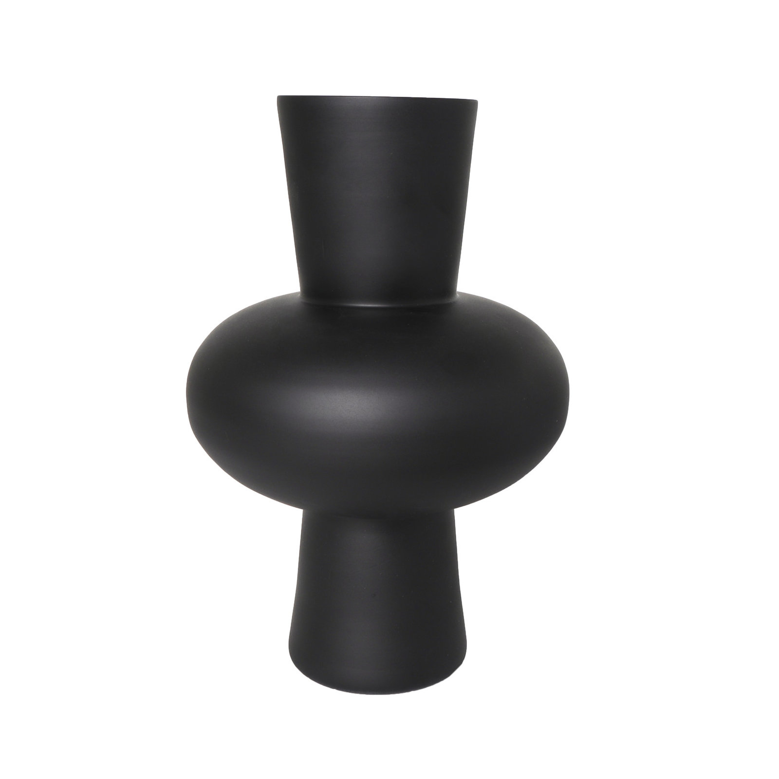 Mable Glass Table Vase, Black