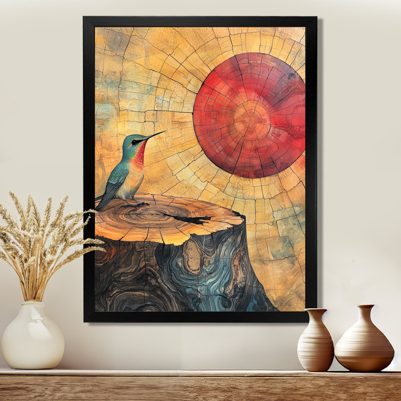 Gokhan - animaux, art mural sur toile, H 20 po x l 12 po, Picture Framed, Noir, noir, noir, noir