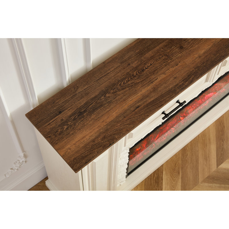Meubles télé et centres de divertissement avec foyer, en MDF, de style champêtre, pour salon