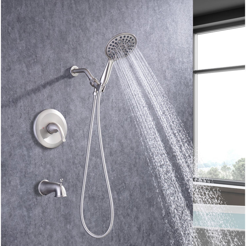 All-In-One Kit with Rough in-Valve, Brushed Nickel