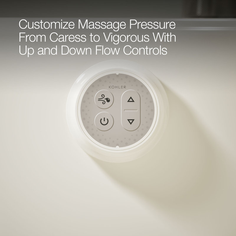 Underscore Oval 72-In X 42-In Heated Bubblemassage Air Bath With Whirlpool, Center Drain, Biscuit