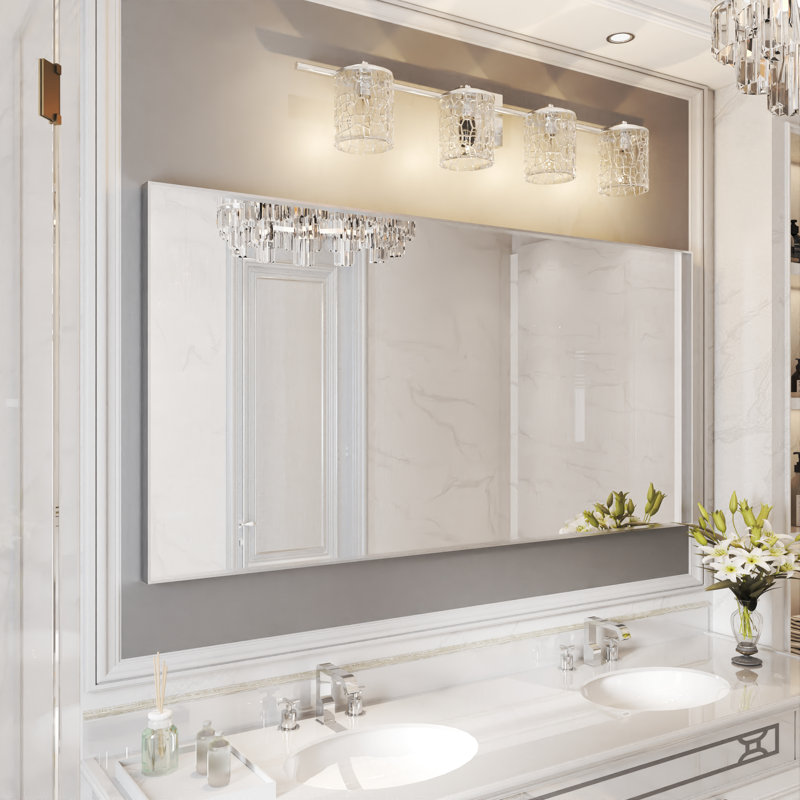 Miroir mural Earsell, Argent, 36 po x 72 po