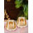 Serene Spaces Living Set Of 24 Amber Flower Modern Glass Vase For Wedding, Home Decor, Living Room, Kitchen, Table Decorative Tealight Holder Centerpiece