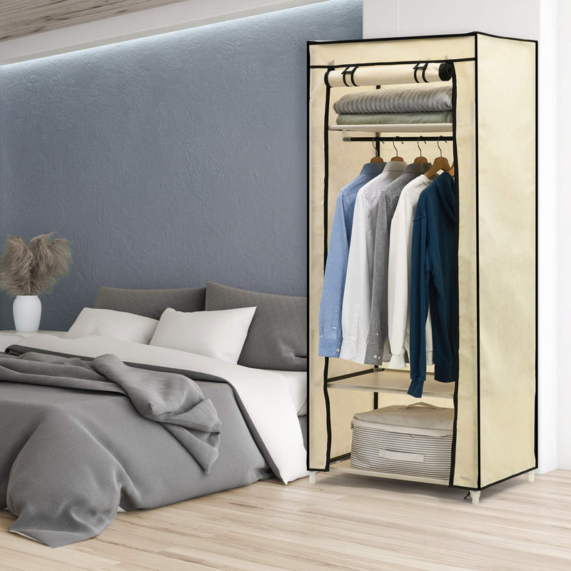 URBNLIVING Metal Wardrobe, Beige