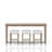 Frosted Glass Console Table With 3 Stools