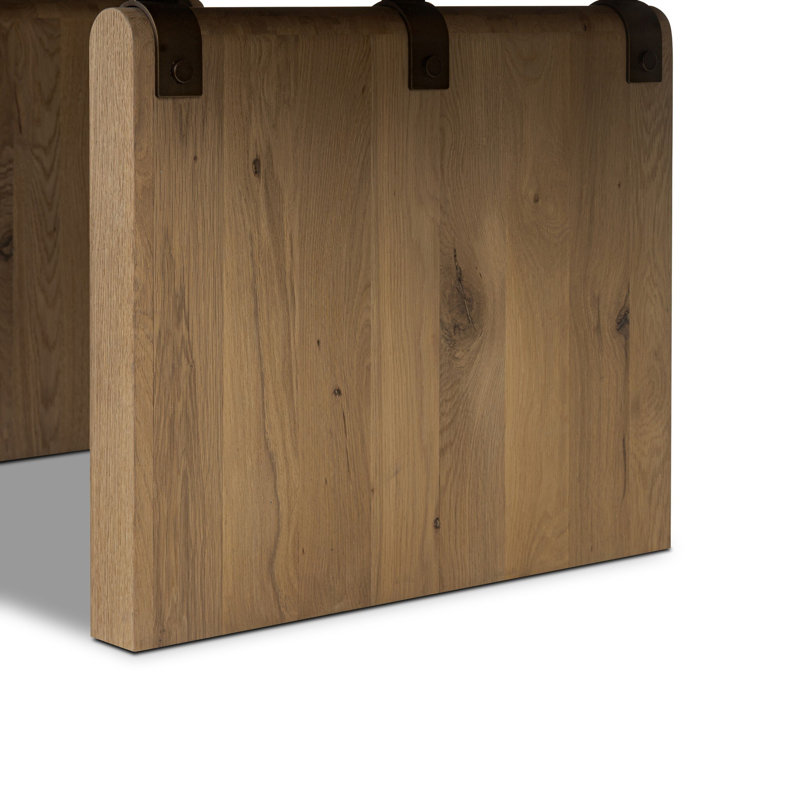 Cleo Desk-Worn Black Oak, Light Natural Oak