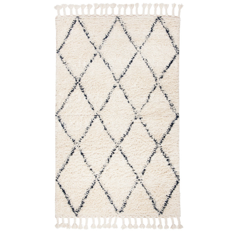 Powell Hand Woven Wool Geometric Rug, Rectangle 6' x 9'
