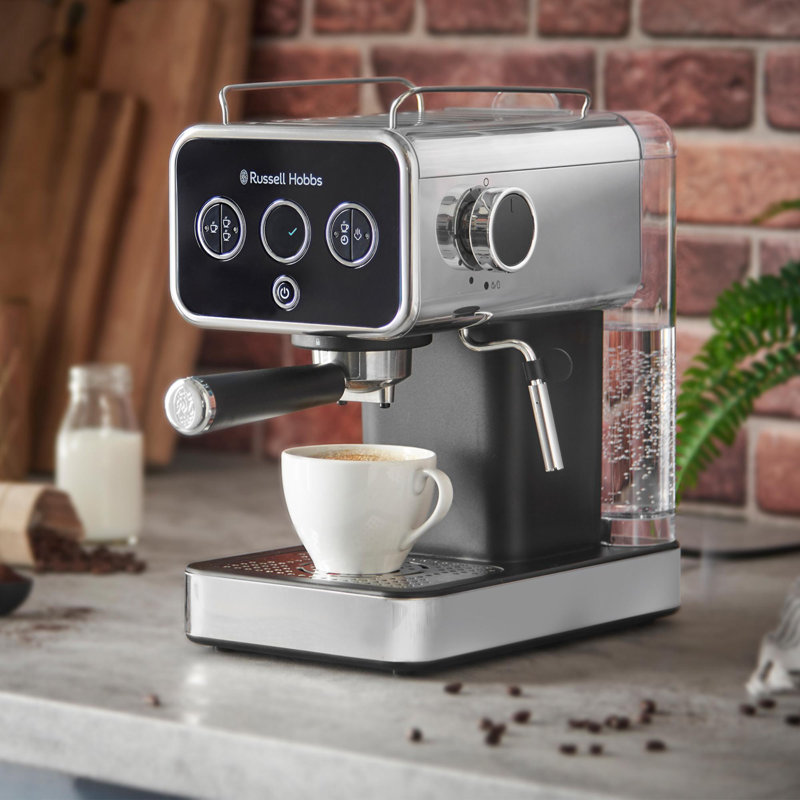 Russell Hobbs Distinctions Espresso Machine 15 Bar Pressure with Steam Wand, Black