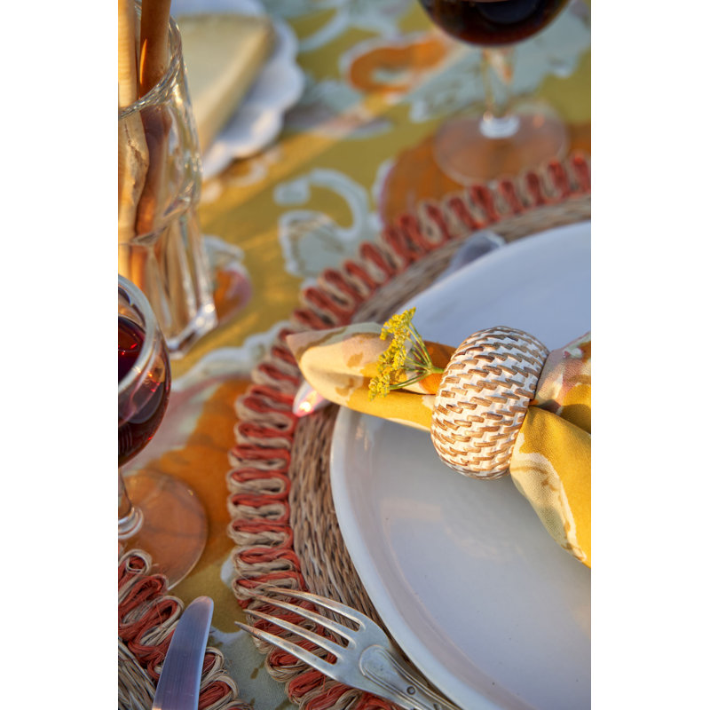 Serviette 19 po Fleta, Orange, jaune
