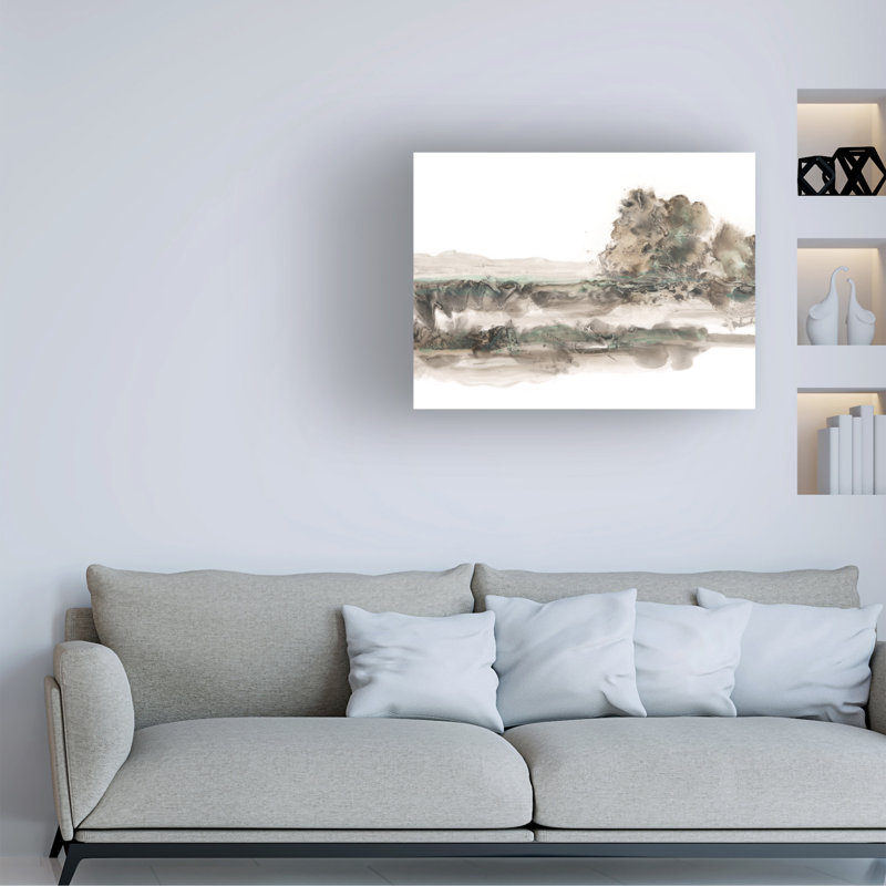 «Winston Porter Ethan Harper Hint Of Mint Horizon II», art mural sur toile, H 14 po x l 19 po