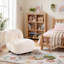 Chaise d'enfant moderne et confortable de 56 cm de large, rembourrée et dotée d'une tablette latérale intégrée-1196992344