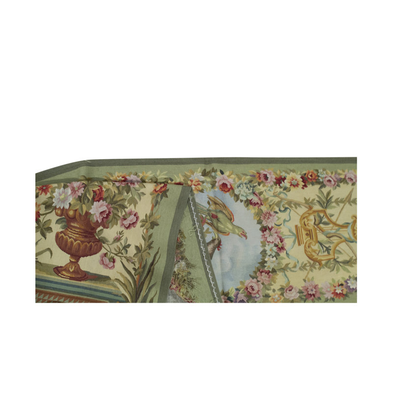 Tapis vert noué à la main de haute qualité