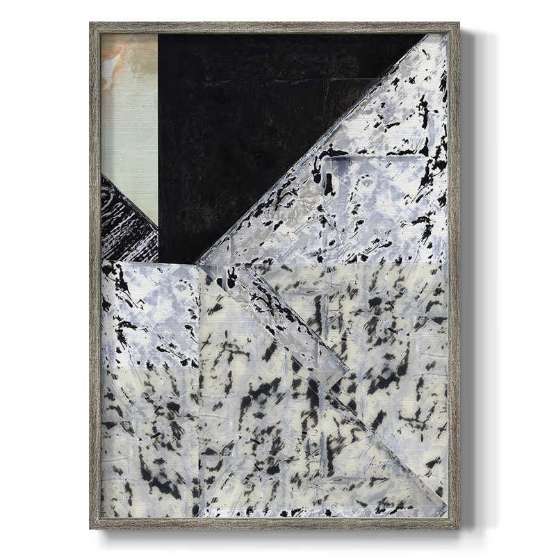«Tiles & Texture Abstract Angles II», reproduction encadrée - bois massif, H 30 po x l 24 po