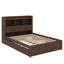 Lit plateforme double avec tablettes coulissantes-1425942185