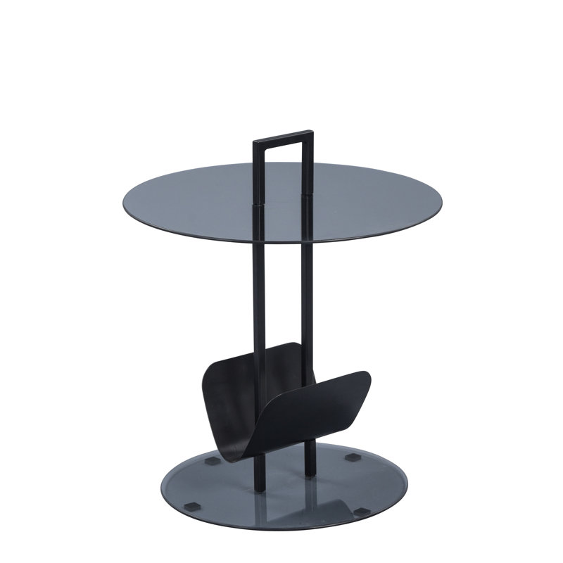 Paden Glass Top Frame End Table