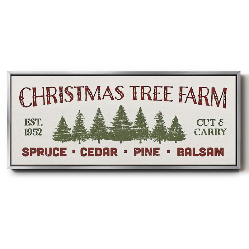 Christmas Tree Farm- Framed Canvas, 8" H x 20" W