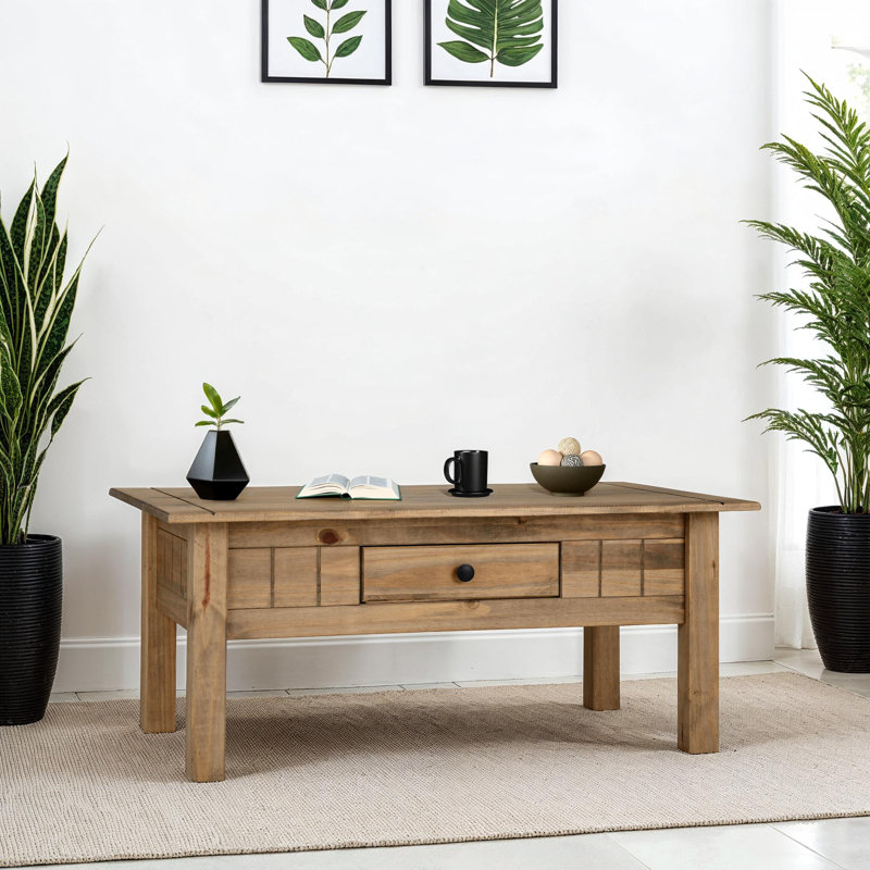 Tetteh Solid Wood Coffee Table with Storage