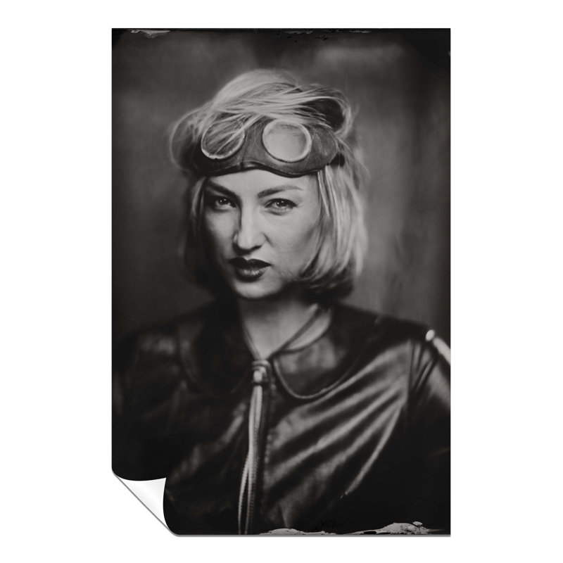 Female Pilot Portrait - No Frame Print, 31cm H x 20cm W x 0.5cm D