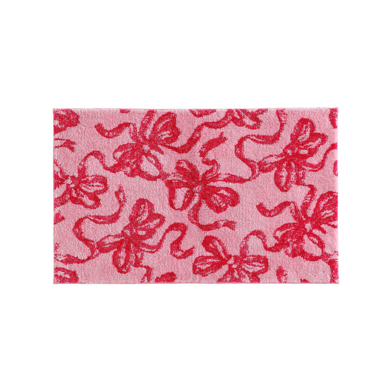 Betsey Johnson Ballet Bows Pink Bath Rug