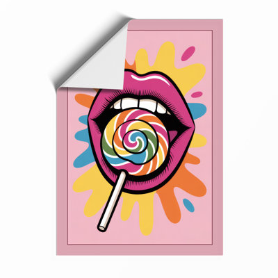 Playful Pop Mouth Pop Art - Print