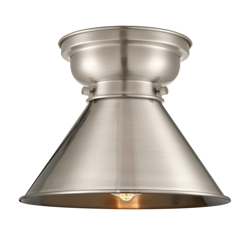 Plafonnier encastré 1 lumière 10 po Chesterhill, Nickel satiné brossé, Ampoule DEL 6 watts Vinage