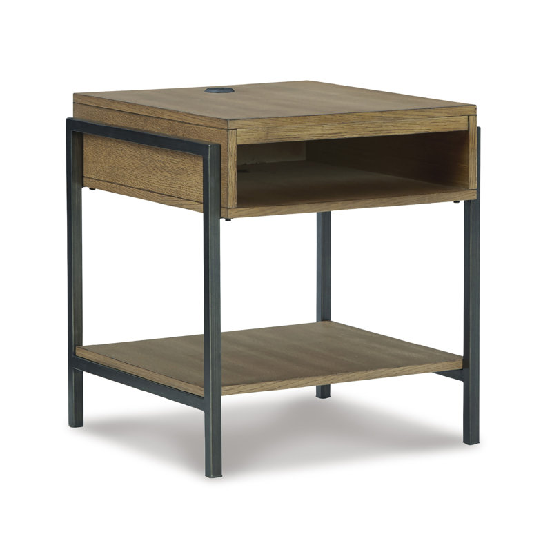End Table and Built-In Outlets
