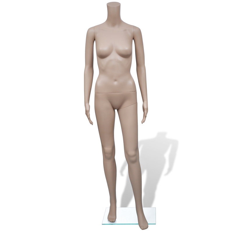 Valya vidaXL Mannequin Beige, Woman without head