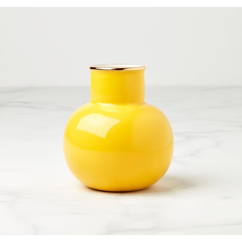 Porcelain Table Vase, Yellow