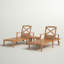 Chaise longue inclinable avec table Ivo