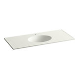 Ceramic Impressions Rectangular Dual Mount Bathroom Sink with Overflow