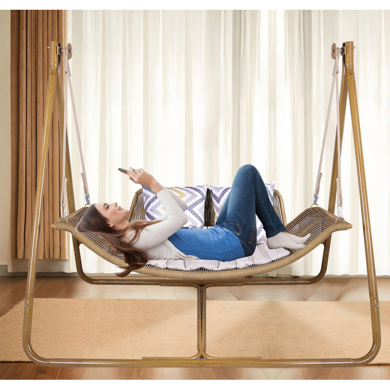 Sesalie Swing Chair with Stand,Capacity with Cushion Oversized Double Hammock Chair