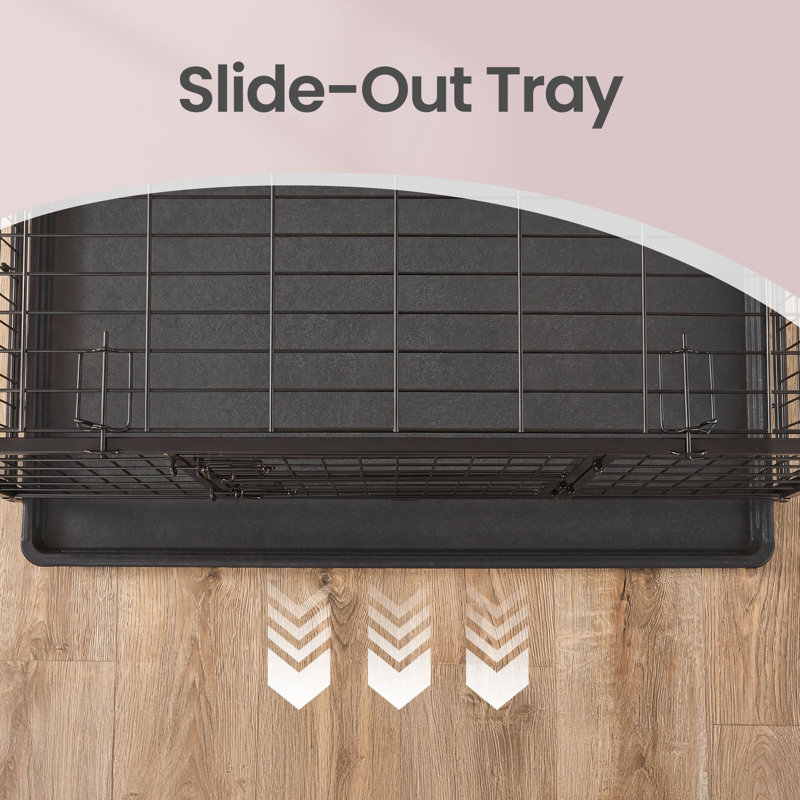 Heavy-Duty Dog Crate with Removable Tray, 31.7'' H X 48'' W X 29.3'' D