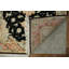 Charmant tapis de couloir traditionnel noir et saumon de qualité supérieure 3 x 13