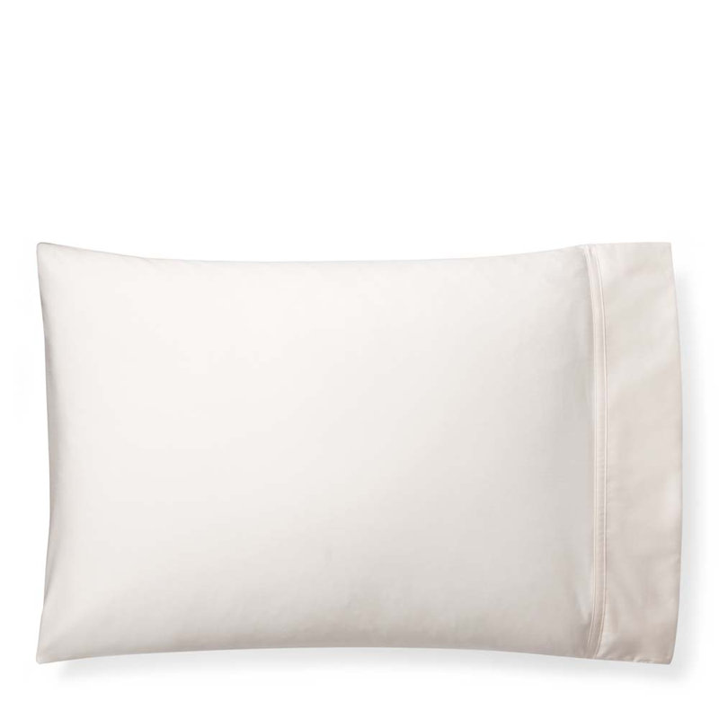 Spencer Sateen Pillowcase Standard Set of 2 , Standard Pillowcase, Classic Cream