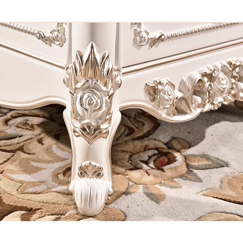 Table basse European, Brun/crème